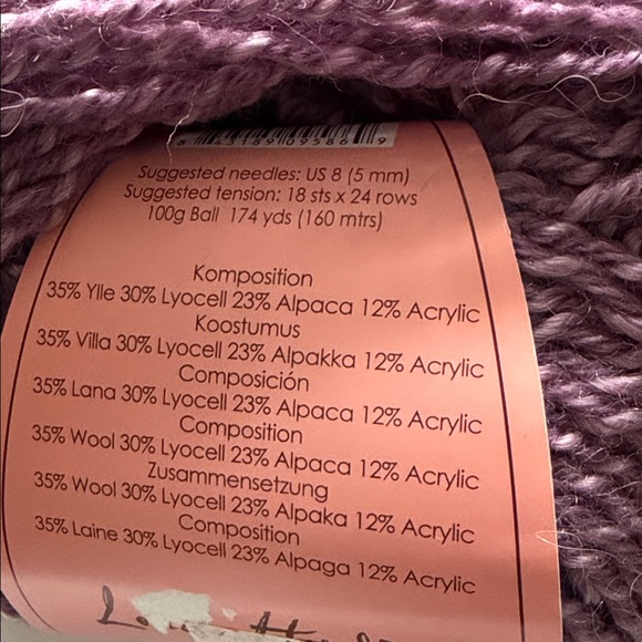 Louisa Harding yarn
Size:174 yds each
Color:2-gray,2-plum - Picture 3 of 7